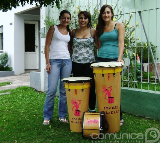 Las integrantes de Som Das Mulheres Jesica-Romina-Paula